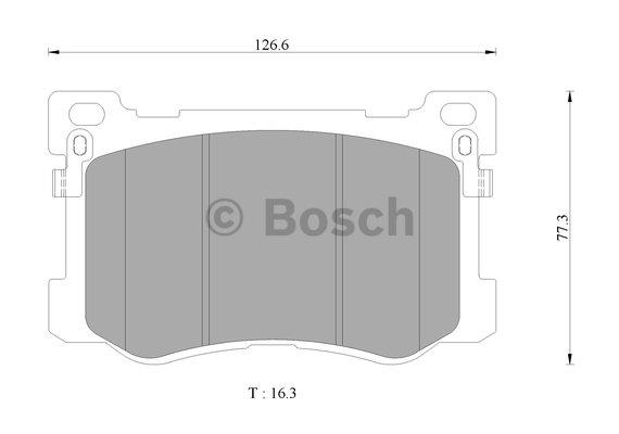 Bosch 0 986 AB3 136 Brake Pad Set, disc brake 0986AB3136