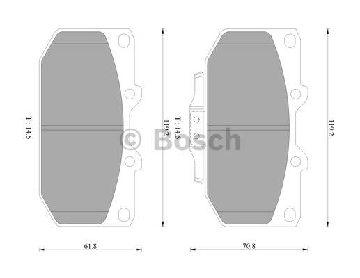 Bosch 0 986 AB9 039 Brake Pad Set, disc brake 0986AB9039