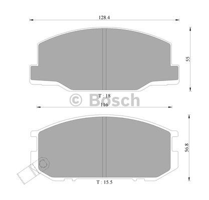 Bosch 0 986 AB9 049 Brake Pad Set, disc brake 0986AB9049