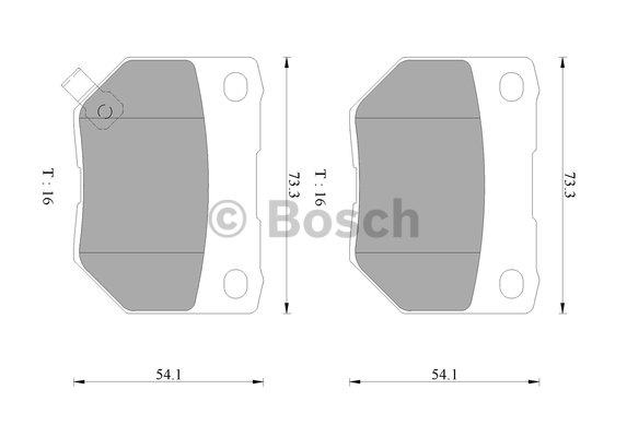 Bosch 0 986 AB9 052 Brake Pad Set, disc brake 0986AB9052