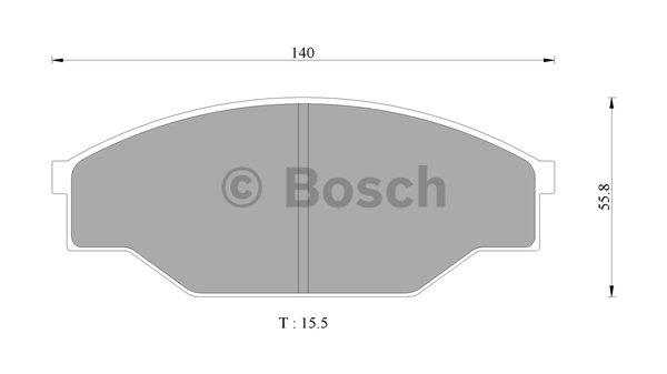 Bosch 0 986 AB9 130 Brake Pad Set, disc brake 0986AB9130