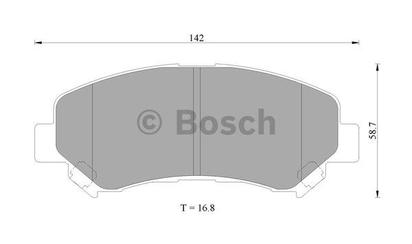 Bosch 0 986 AB9 368 Brake Pad Set, disc brake 0986AB9368