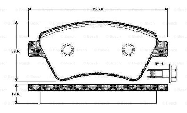 Bosch 0 986 TB2 441 Brake Pad Set, disc brake 0986TB2441