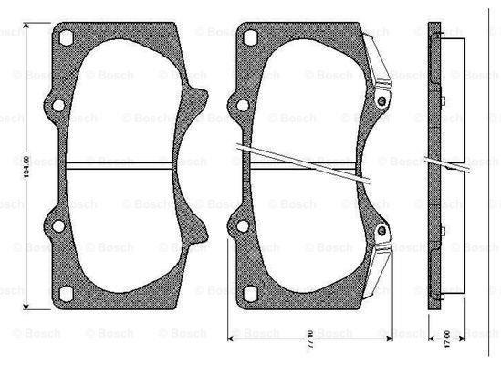 Bosch 0 986 TB2 449 Brake Pad Set, disc brake 0986TB2449