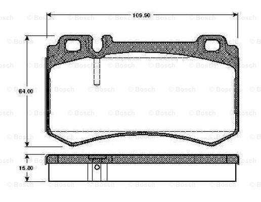 Bosch 0 986 TB2 453 Brake Pad Set, disc brake 0986TB2453