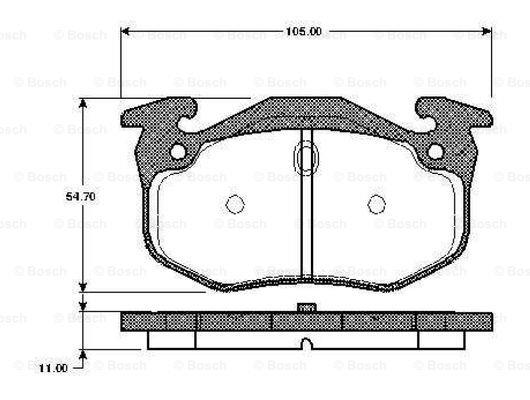 Bosch 0 986 TB2 515 Brake Pad Set, disc brake 0986TB2515