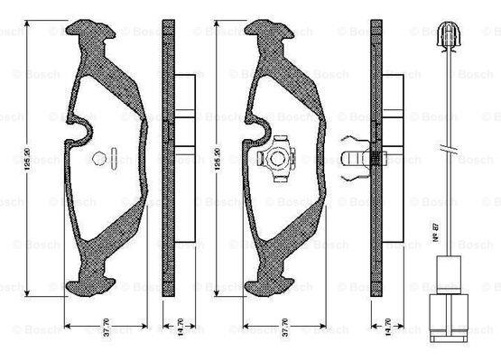 Bosch 0 986 TB2 531 Brake Pad Set, disc brake 0986TB2531