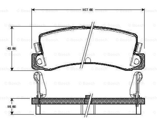 Bosch 0 986 TB2 564 Brake Pad Set, disc brake 0986TB2564