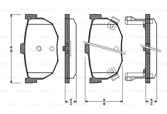Bosch 0 986 TB2 618 Brake Pad Set, disc brake 0986TB2618
