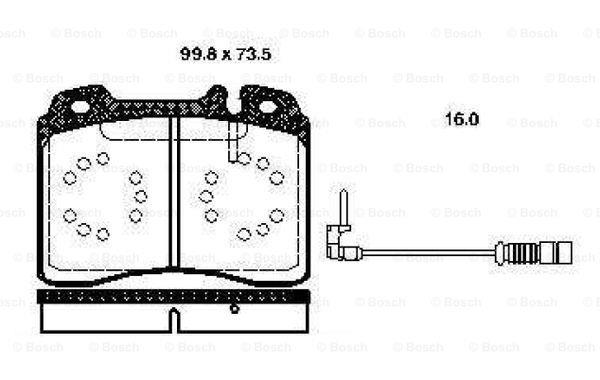 Bosch 0 986 TB2 663 Brake Pad Set, disc brake 0986TB2663