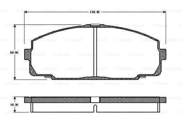 Bosch 0 986 TB2 688 Brake Pad Set, disc brake 0986TB2688