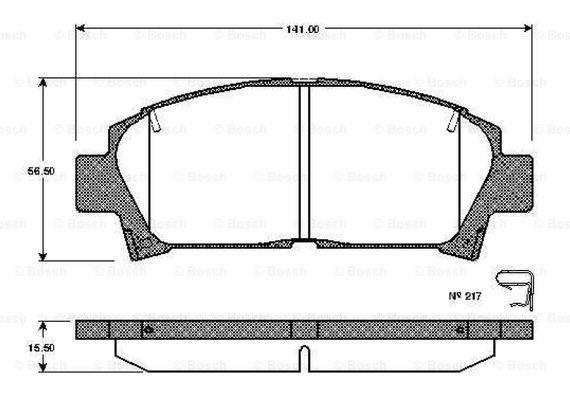 Bosch 0 986 TB2 690 Brake Pad Set, disc brake 0986TB2690