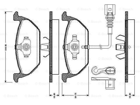 Bosch 0 986 TB2 756 Brake Pad Set, disc brake 0986TB2756