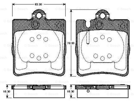 Bosch 0 986 TB2 788 Brake Pad Set, disc brake 0986TB2788