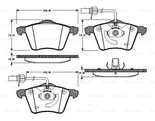 Bosch 0 986 TB2 795 Brake Pad Set, disc brake 0986TB2795