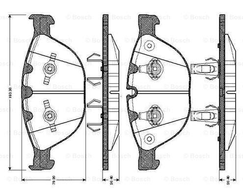 Bosch 0 986 TB2 847 Brake Pad Set, disc brake 0986TB2847