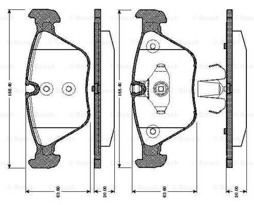 Bosch 0 986 TB2 848 Brake Pad Set, disc brake 0986TB2848