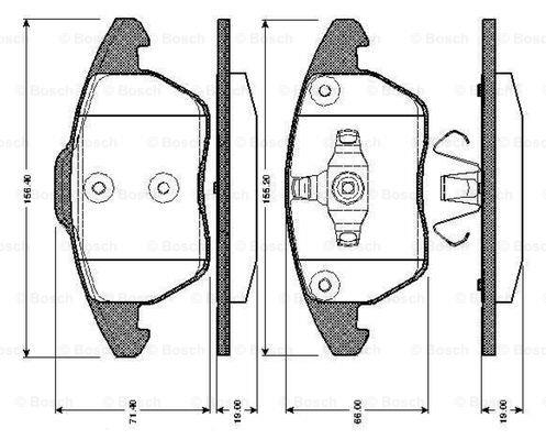 Bosch 0 986 TB2 859 Brake Pad Set, disc brake 0986TB2859