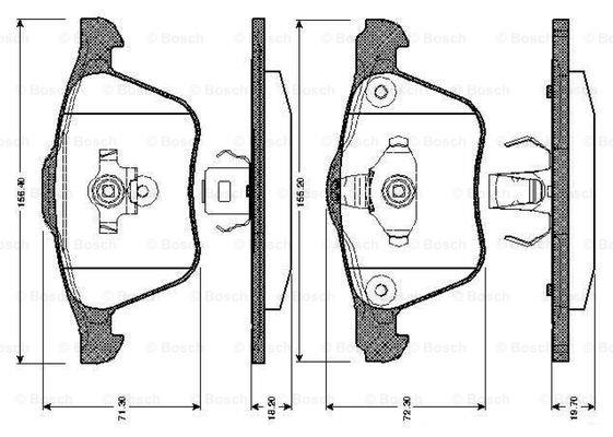Bosch 0 986 TB2 875 Brake Pad Set, disc brake 0986TB2875