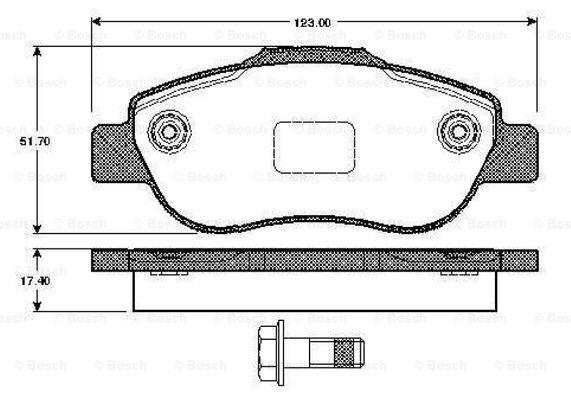 Bosch 0 986 TB2 879 Brake Pad Set, disc brake 0986TB2879