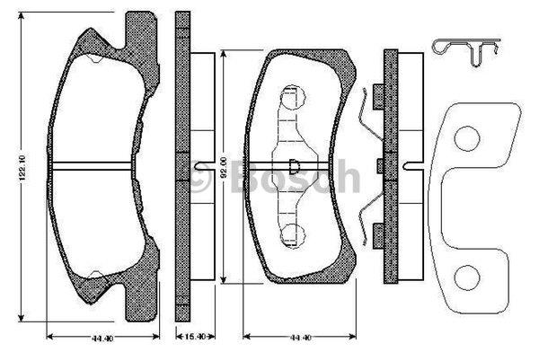 Bosch 0 986 TB2 884 Brake Pad Set, disc brake 0986TB2884