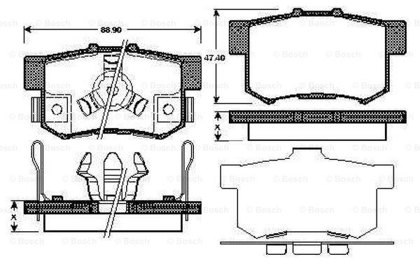 Bosch 0 986 TB2 985 Brake Pad Set, disc brake 0986TB2985