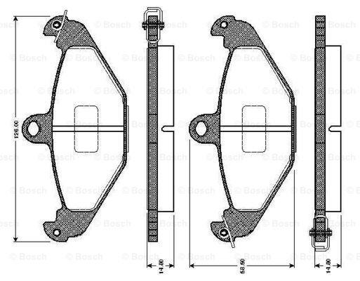 Bosch 0 986 TB2 986 Brake Pad Set, disc brake 0986TB2986