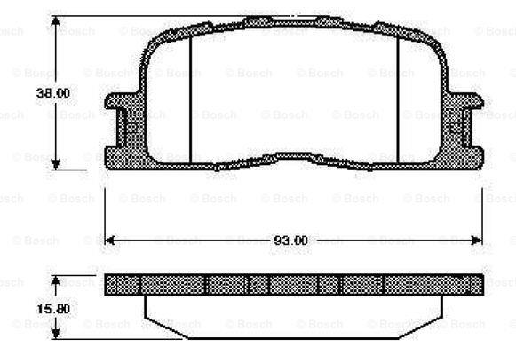 Bosch 0 986 TB2 987 Brake Pad Set, disc brake 0986TB2987