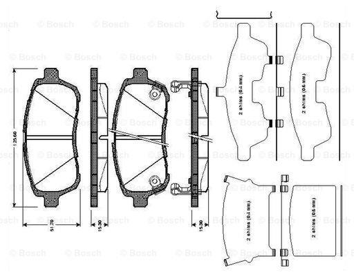 Bosch 0 986 TB3 010 Brake Pad Set, disc brake 0986TB3010