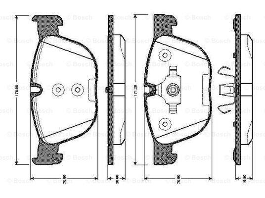 Bosch 0 986 TB3 035 Brake Pad Set, disc brake 0986TB3035