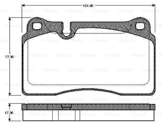 Bosch 0 986 TB3 046 Brake Pad Set, disc brake 0986TB3046