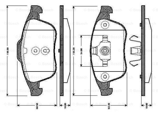 Bosch 0 986 TB3 065 Brake Pad Set, disc brake 0986TB3065