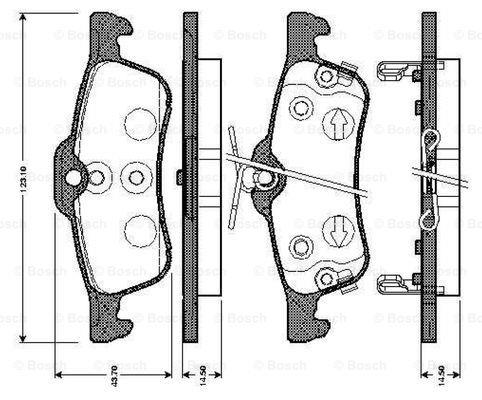 Bosch 0 986 TB3 073 Brake Pad Set, disc brake 0986TB3073