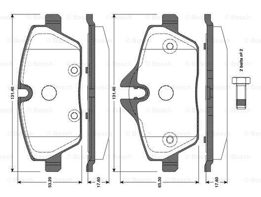 Bosch 0 986 TB3 112 Brake Pad Set, disc brake 0986TB3112