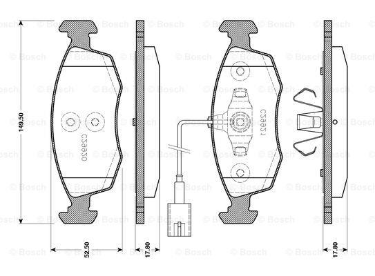 Bosch 0 986 TB3 143 Brake Pad Set, disc brake 0986TB3143