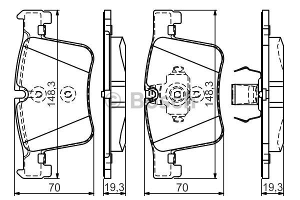 Bosch 0 986 TB3 149 Brake Pad Set, disc brake 0986TB3149