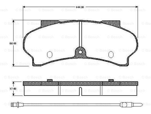 Bosch 0 986 TB2 055 Brake Pad Set, disc brake 0986TB2055