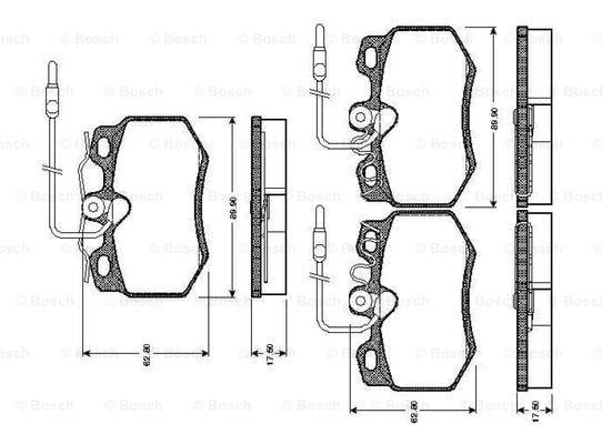 Bosch 0 986 TB2 088 Brake Pad Set, disc brake 0986TB2088