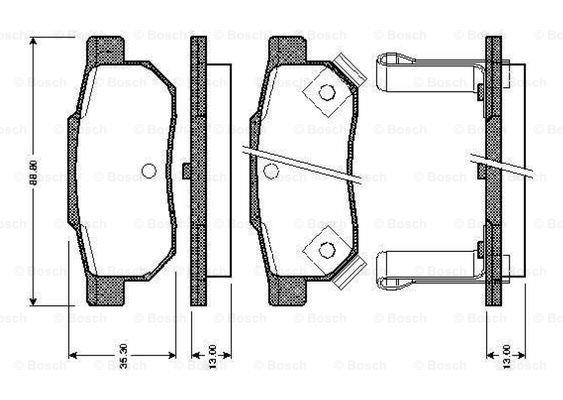 Bosch 0 986 TB2 120 Brake Pad Set, disc brake 0986TB2120