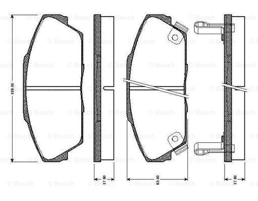 Bosch 0 986 TB2 124 Brake Pad Set, disc brake 0986TB2124