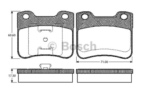Bosch 0 986 TB2 129 Brake Pad Set, disc brake 0986TB2129
