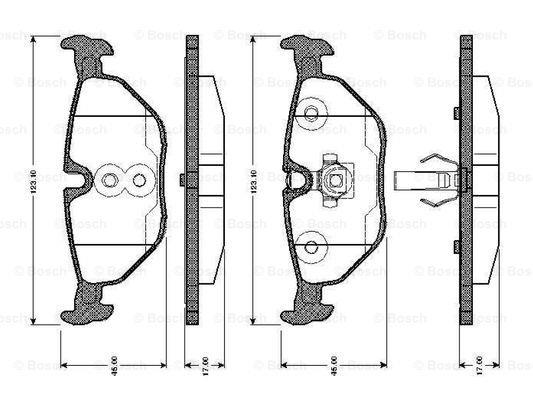 Bosch 0 986 TB2 147 Brake Pad Set, disc brake 0986TB2147
