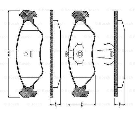 Bosch 0 986 TB2 159 Brake Pad Set, disc brake 0986TB2159