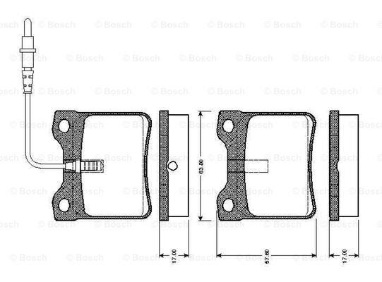 Bosch 0 986 TB2 175 Brake Pad Set, disc brake 0986TB2175