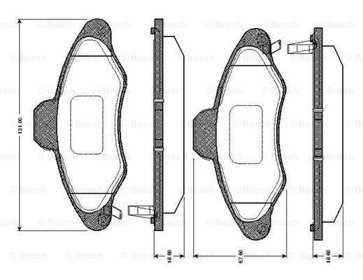 Bosch 0 986 TB2 185 Brake Pad Set, disc brake 0986TB2185