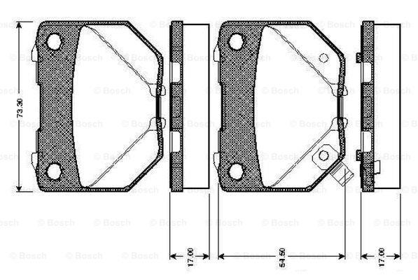 Bosch 0 986 TB2 198 Brake Pad Set, disc brake 0986TB2198
