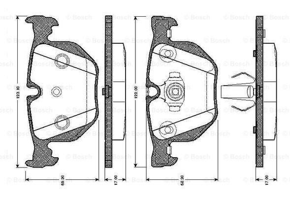 Bosch 0 986 TB2 206 Brake Pad Set, disc brake 0986TB2206