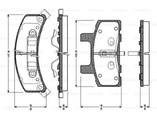 Bosch 0 986 TB2 271 Brake Pad Set, disc brake 0986TB2271