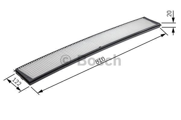 Cabin filter with activated carbon Bosch 1 987 432 424