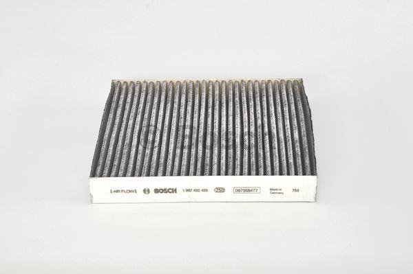 Cabin filter with activated carbon Bosch 1 987 432 433